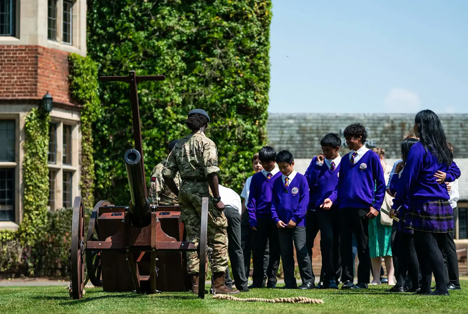 Combined Cadet Force pupils at Queen Ethelburga's