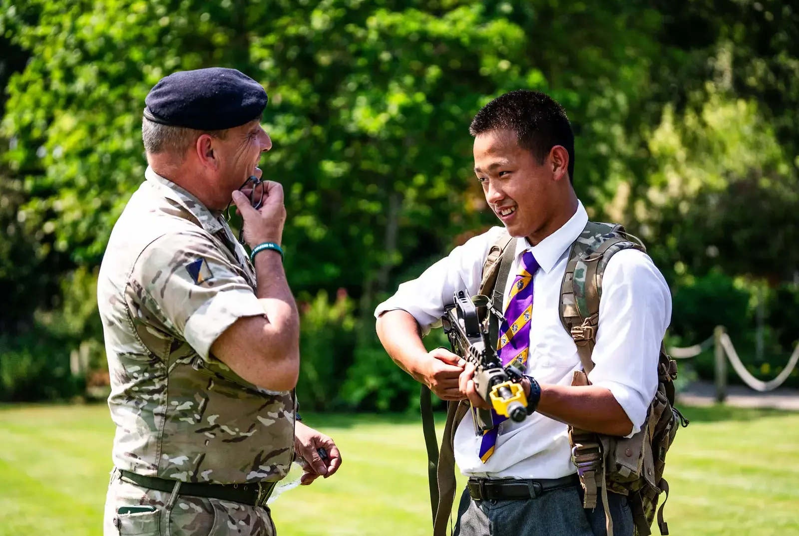 QE CCF pupil with instructor