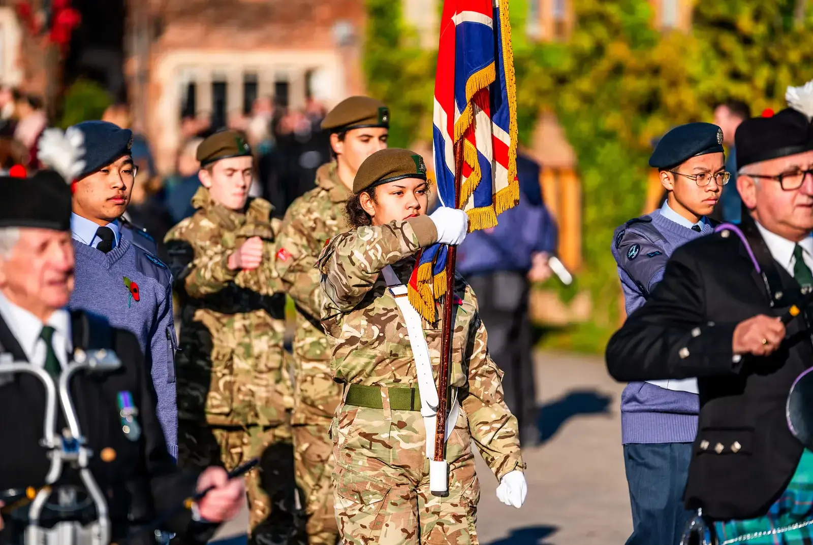 Combined Cadet Force pupils at Queen Ethelburga's