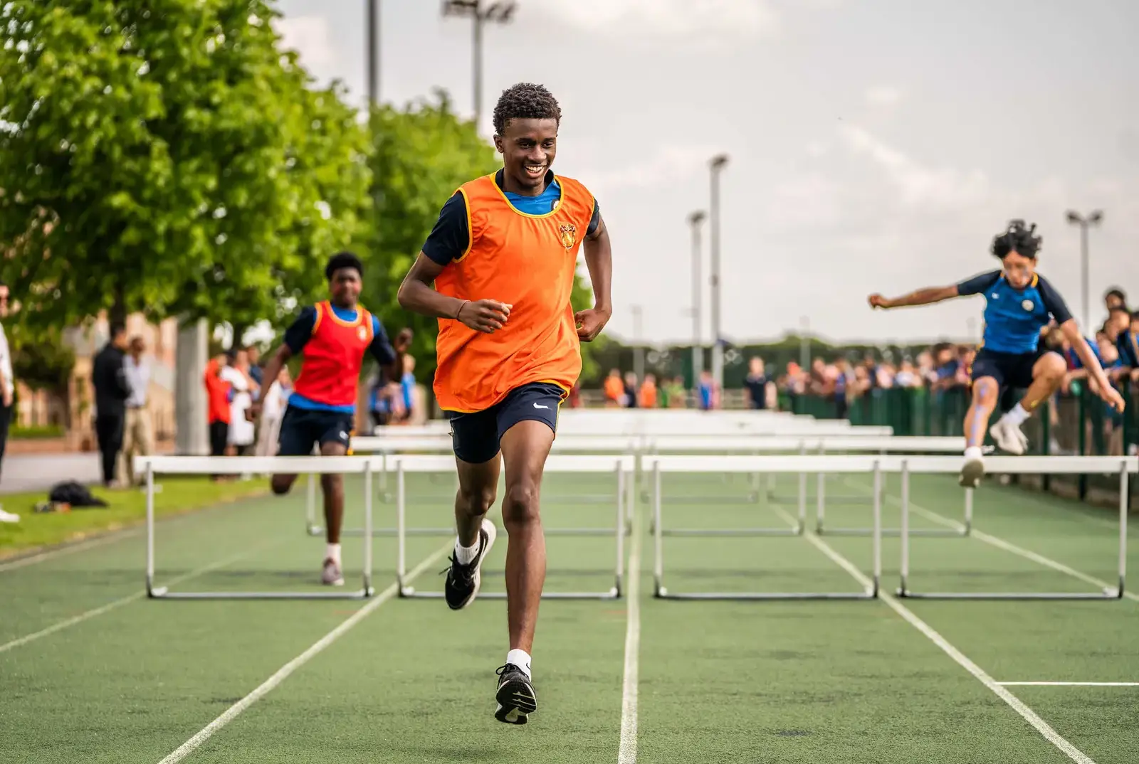 King's Magna pupil competing in a running event at Queen Ethelburga's Collegiate