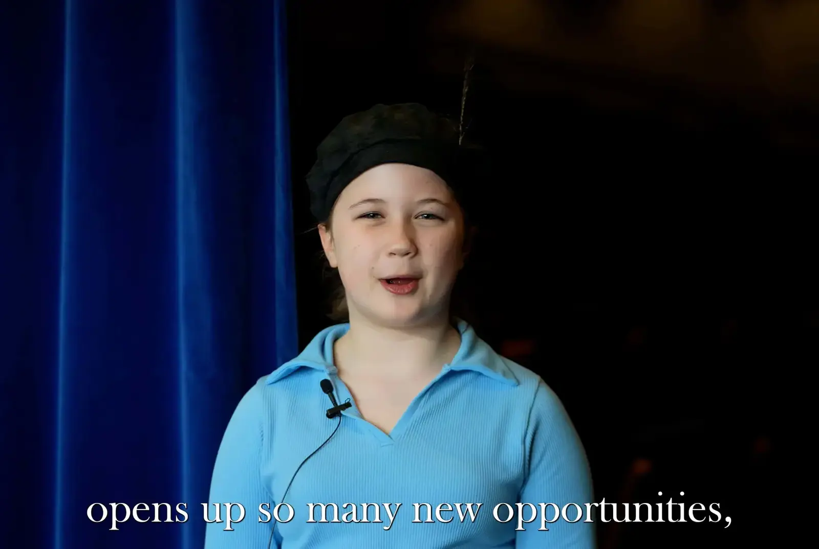 Screenshot of Celina talking about her experience of King's Magna Middle School.
