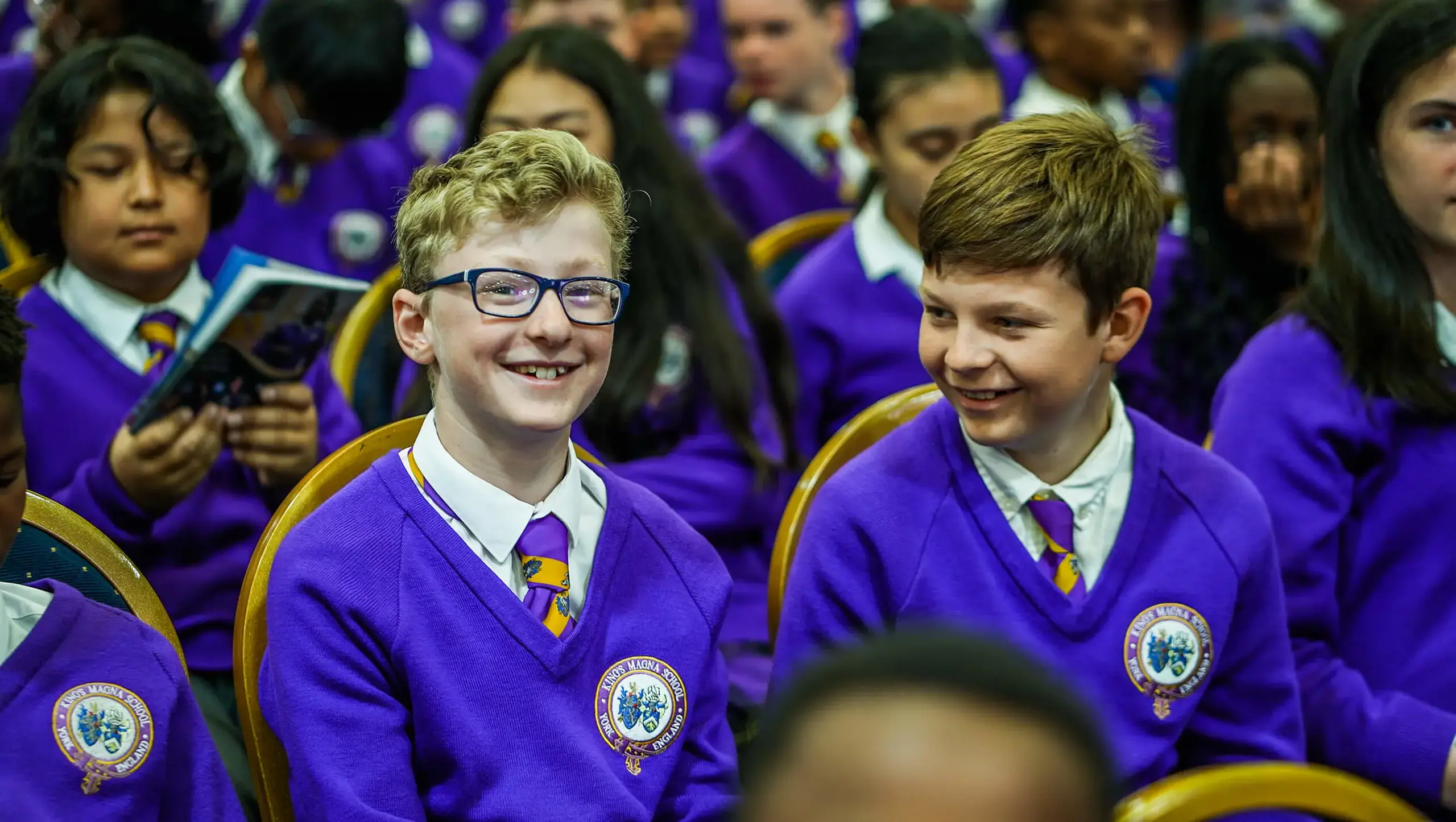King's Magna Middle School pupils in assembly