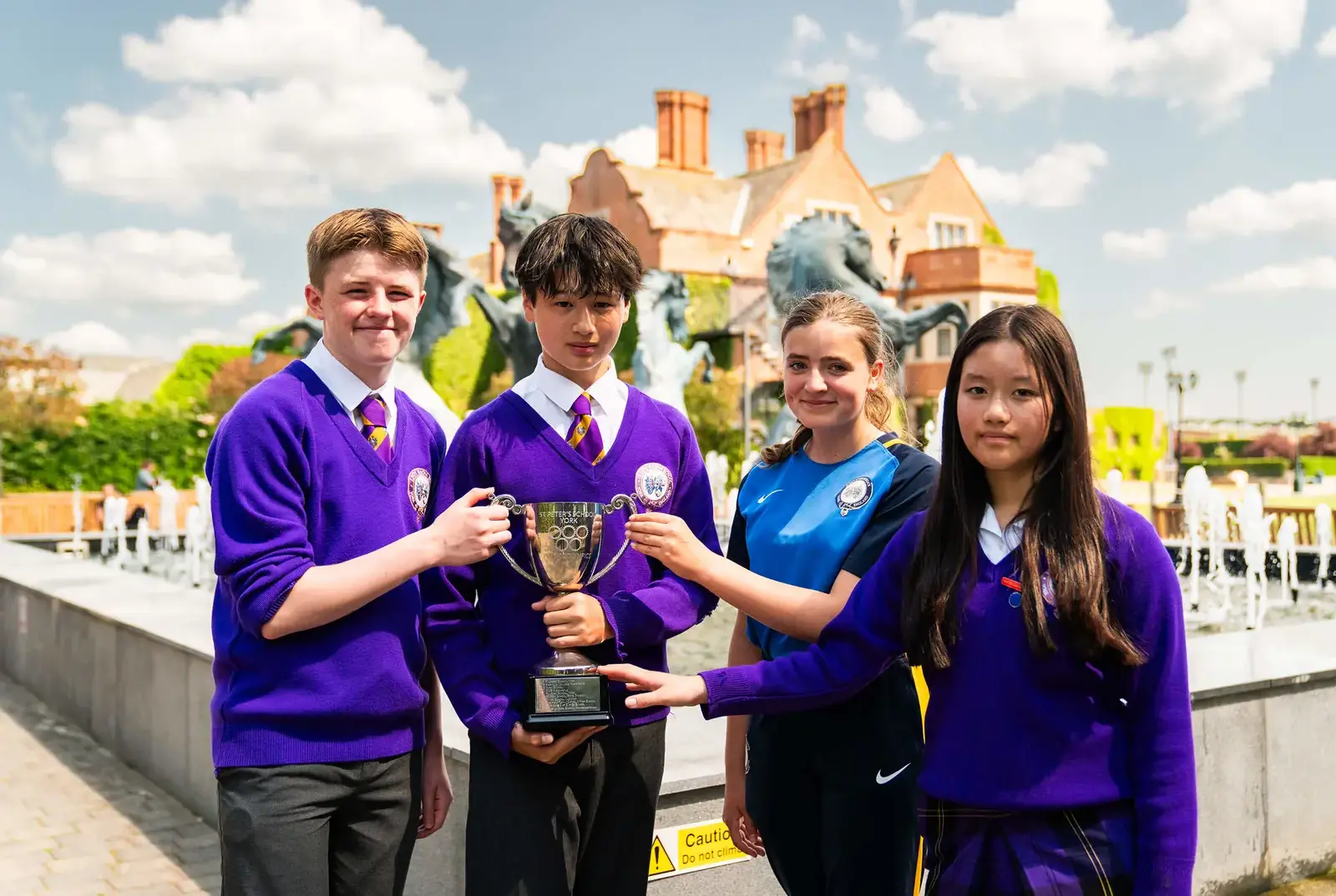 King's Magna pupils celebrating their science award
