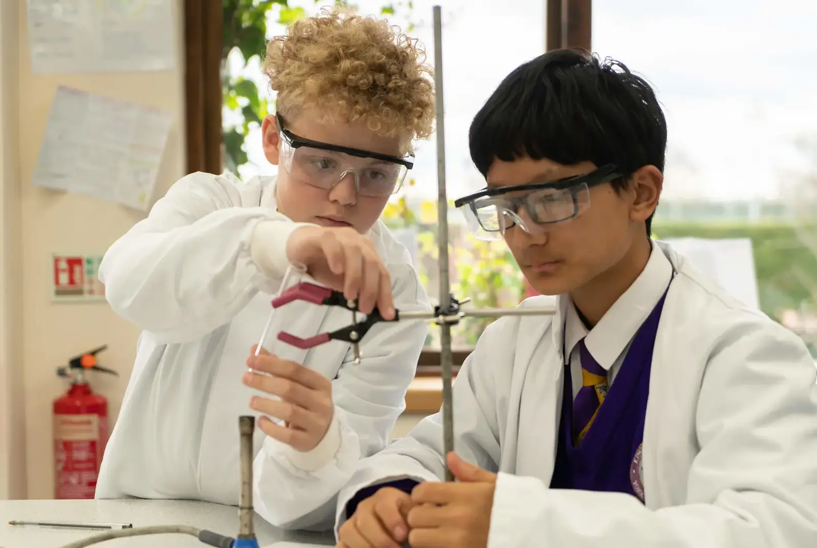 King's Magna pupils in science class