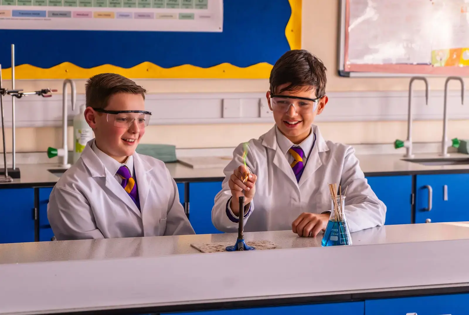 King's Magna pupils in science class