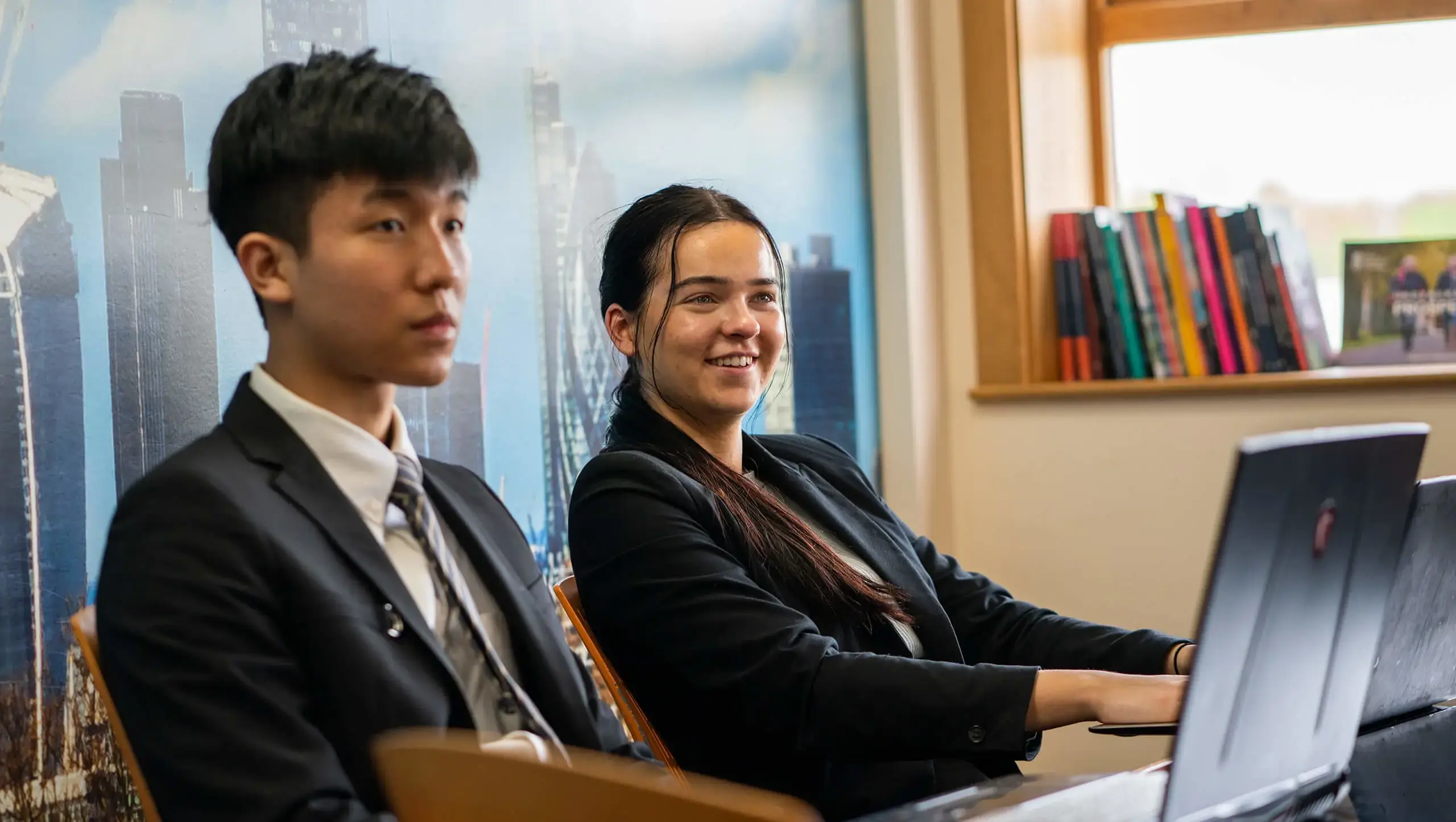 Senior school pupils in class