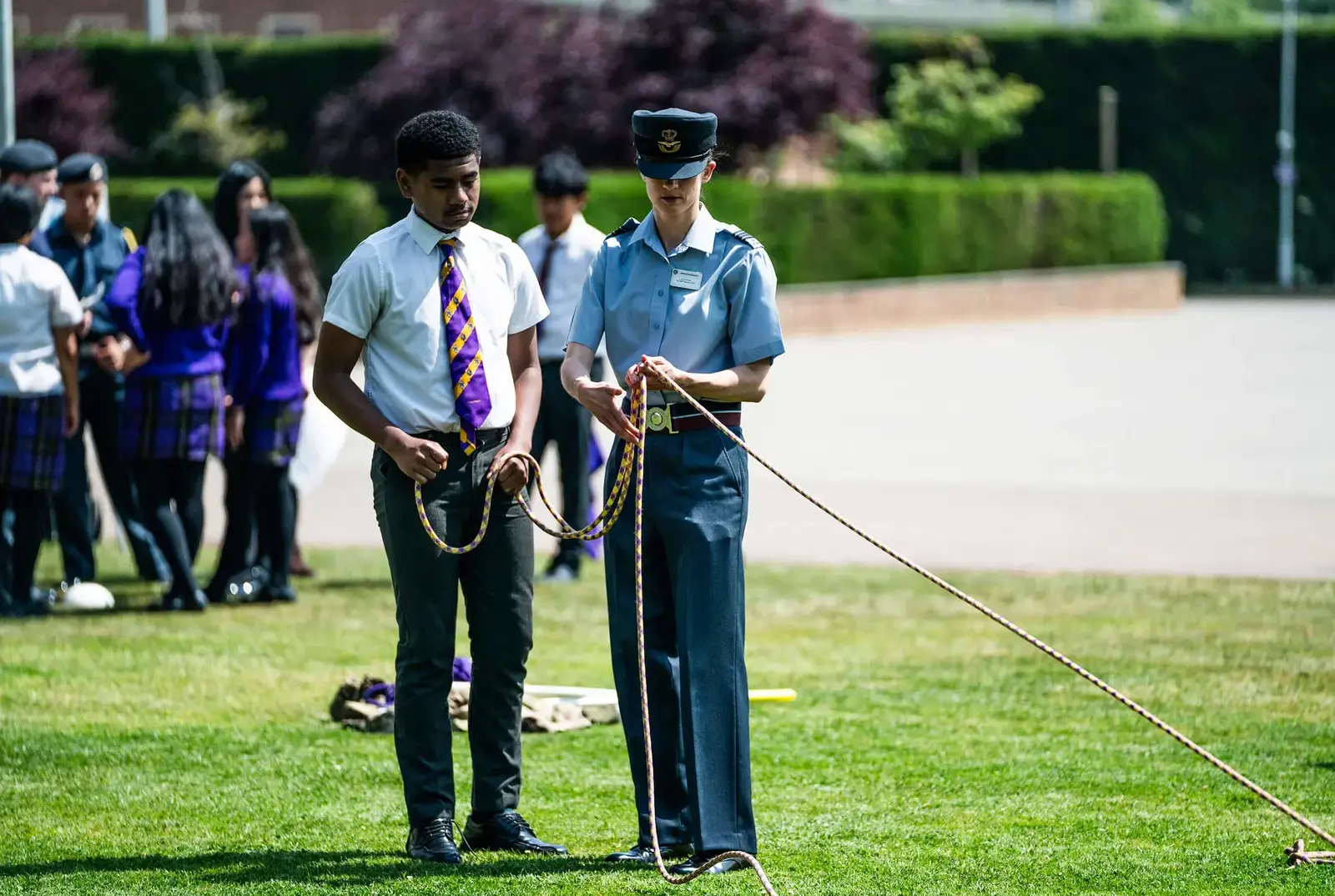 Combined Cadet Force pupils at Queen Ethelburga's