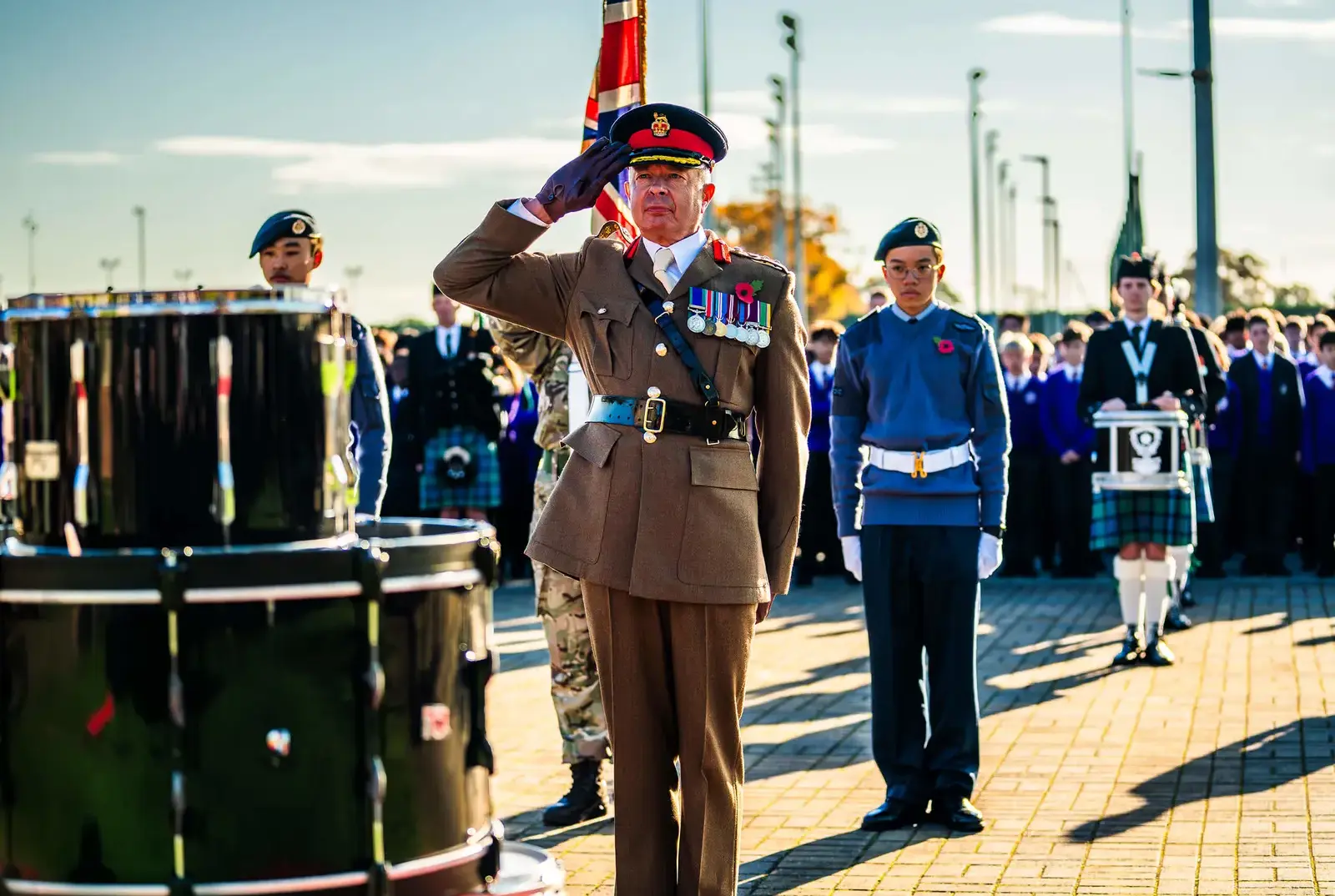 Combined Cadet Force pupils at Queen Ethelburga's