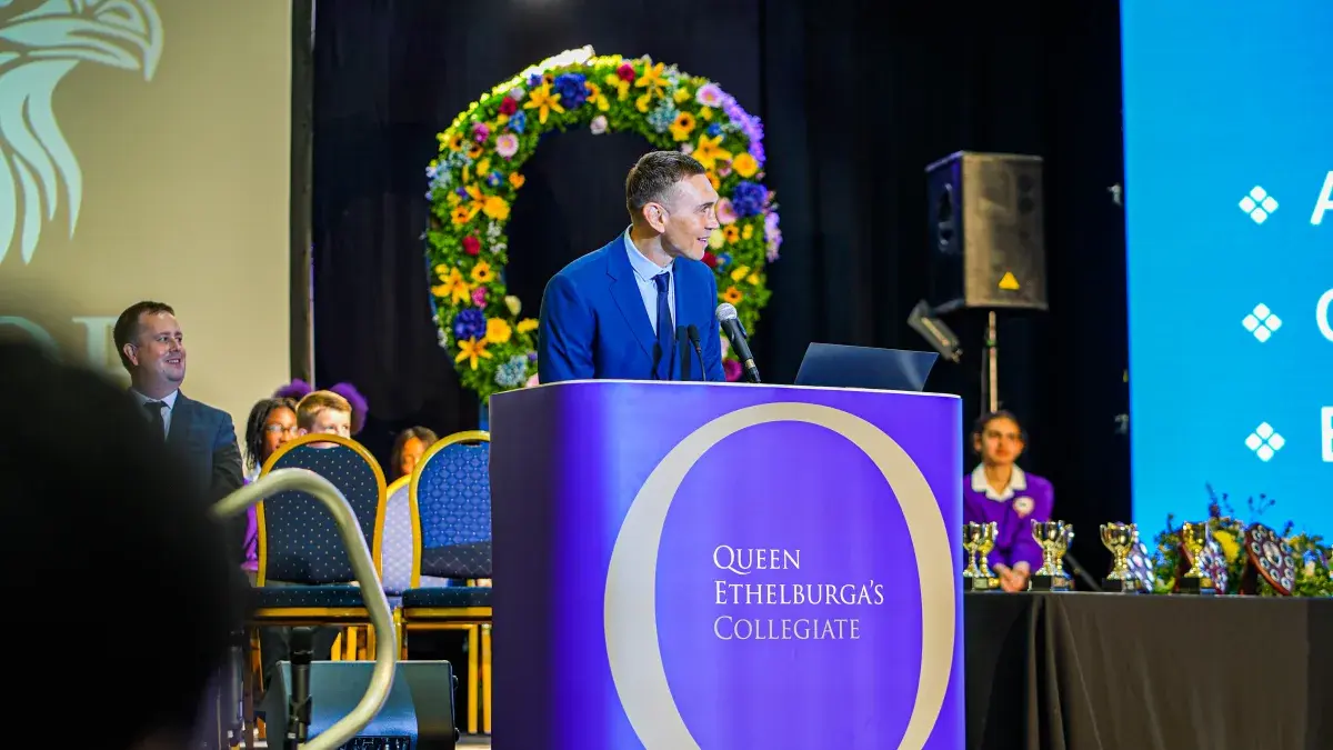 Kevin Sinfield at Queen Ethelburga's Speech Day 2023