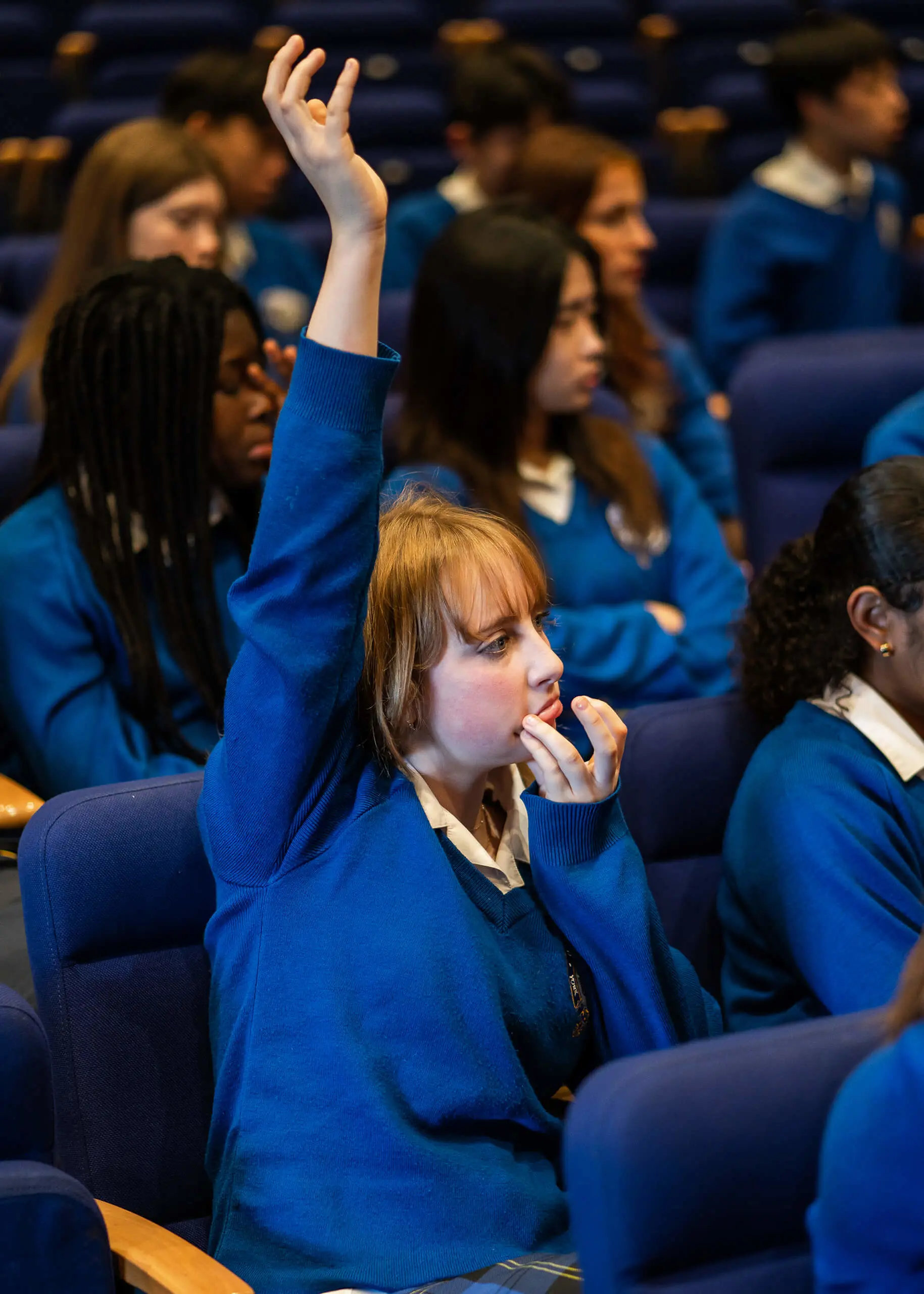 QE Faculty student in assembly