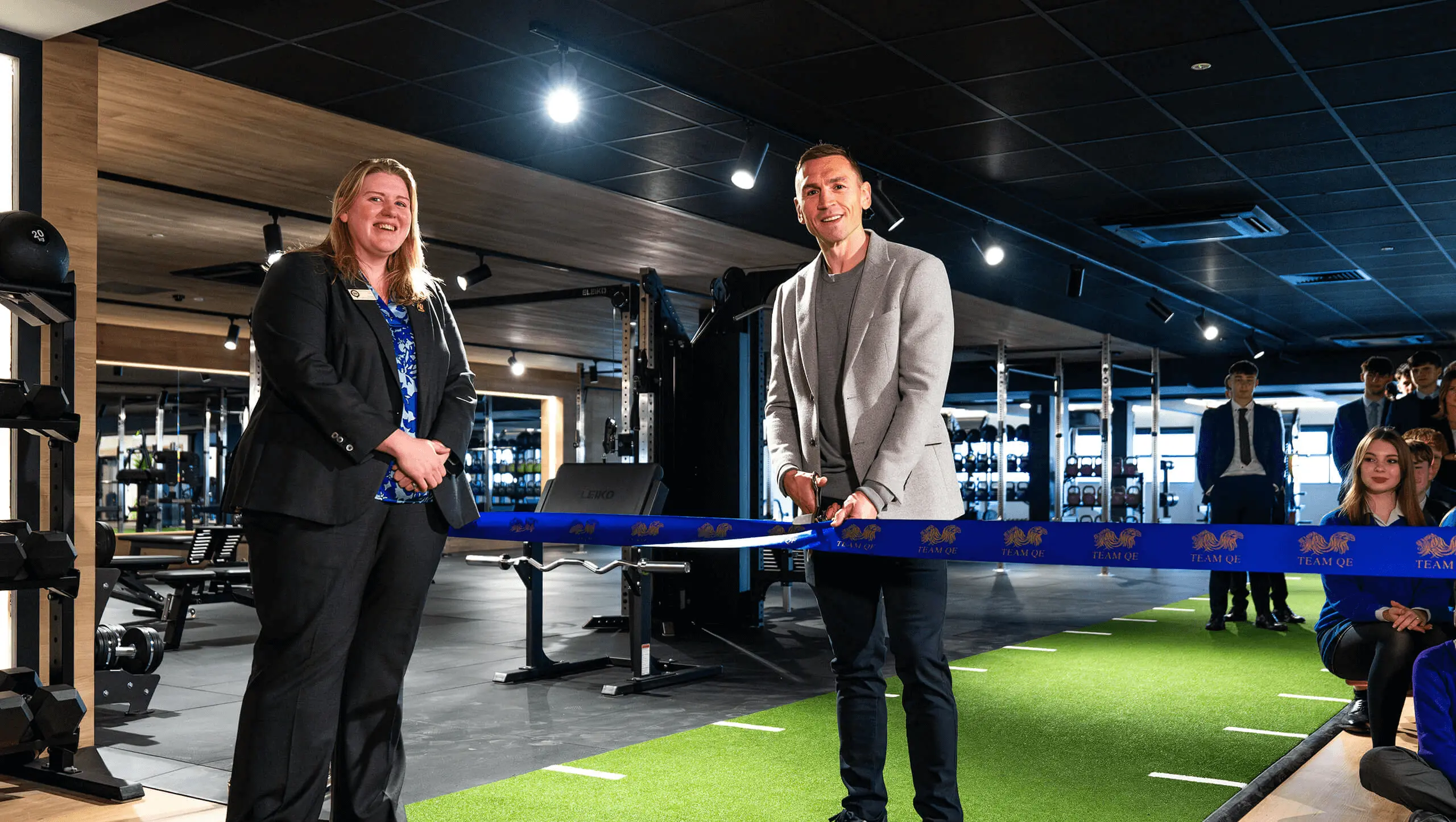 Kevin Sinfield opening the gym at a top independent school.