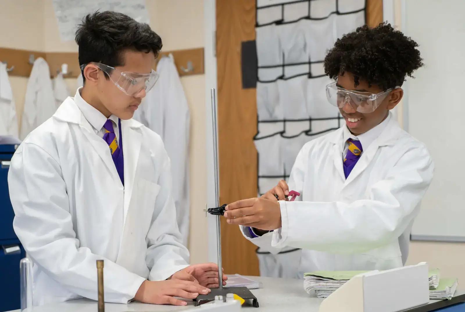 King's Magna pupils in science class