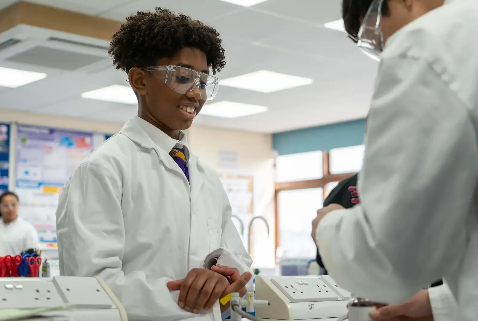 King's Magna pupils in science class