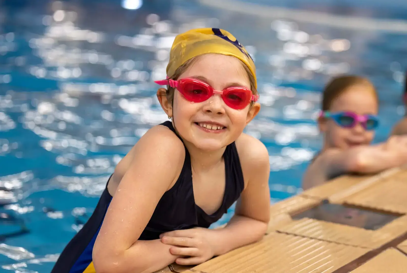 QE pupil in the swimming pool