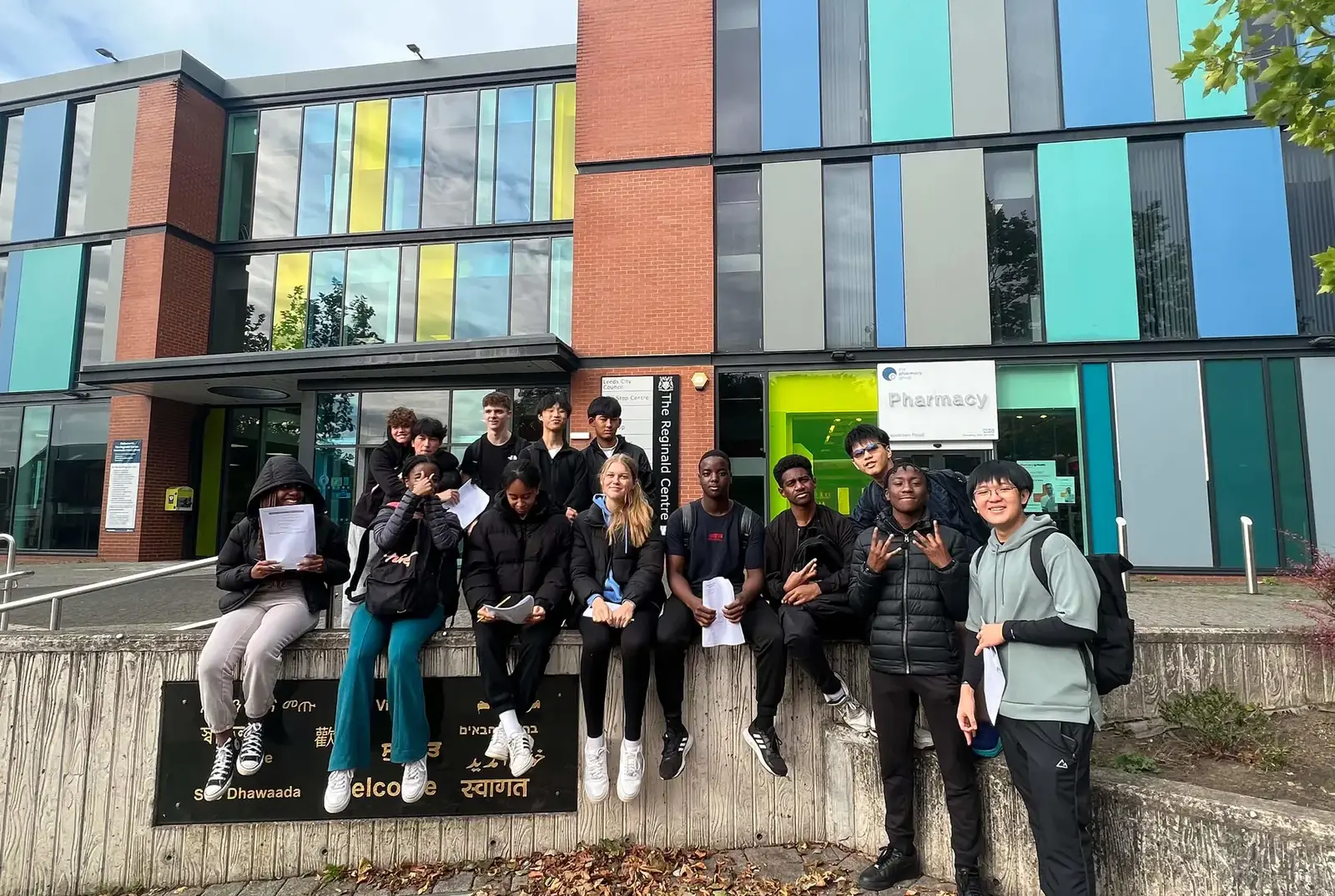 Senior school pupils at Queen Ethelburga's Collegiate on a school trip