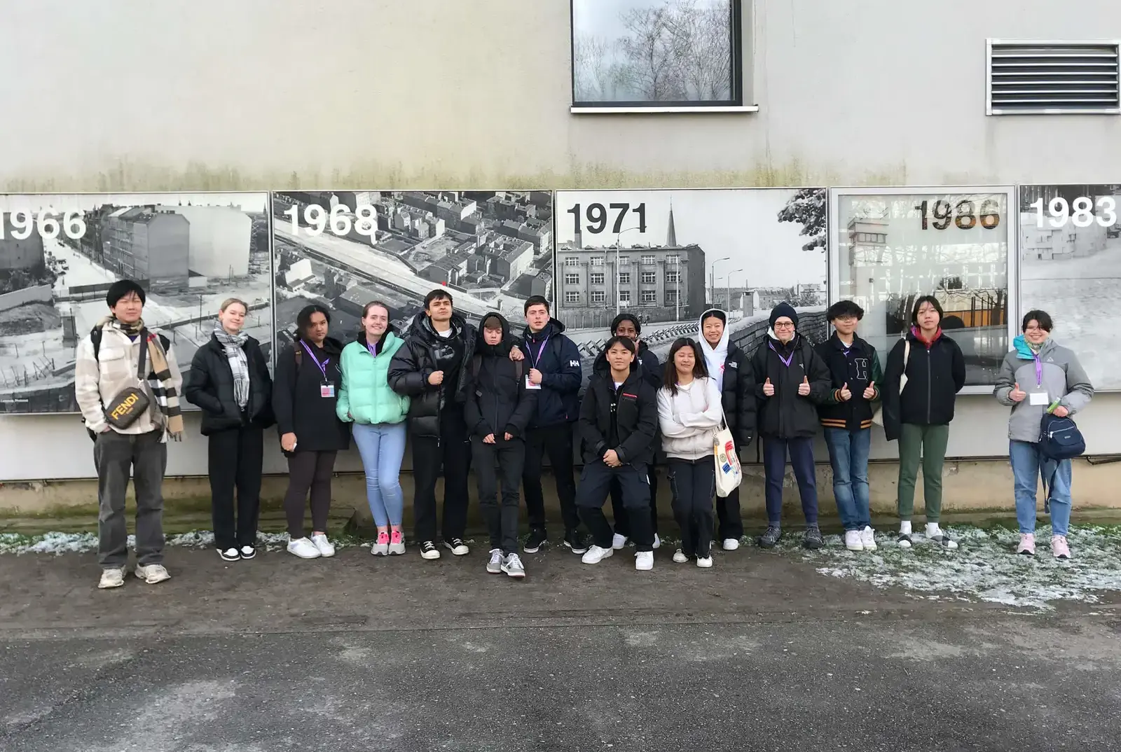 Senior school pupils at Queen Ethelburga's Collegiate on a school trip