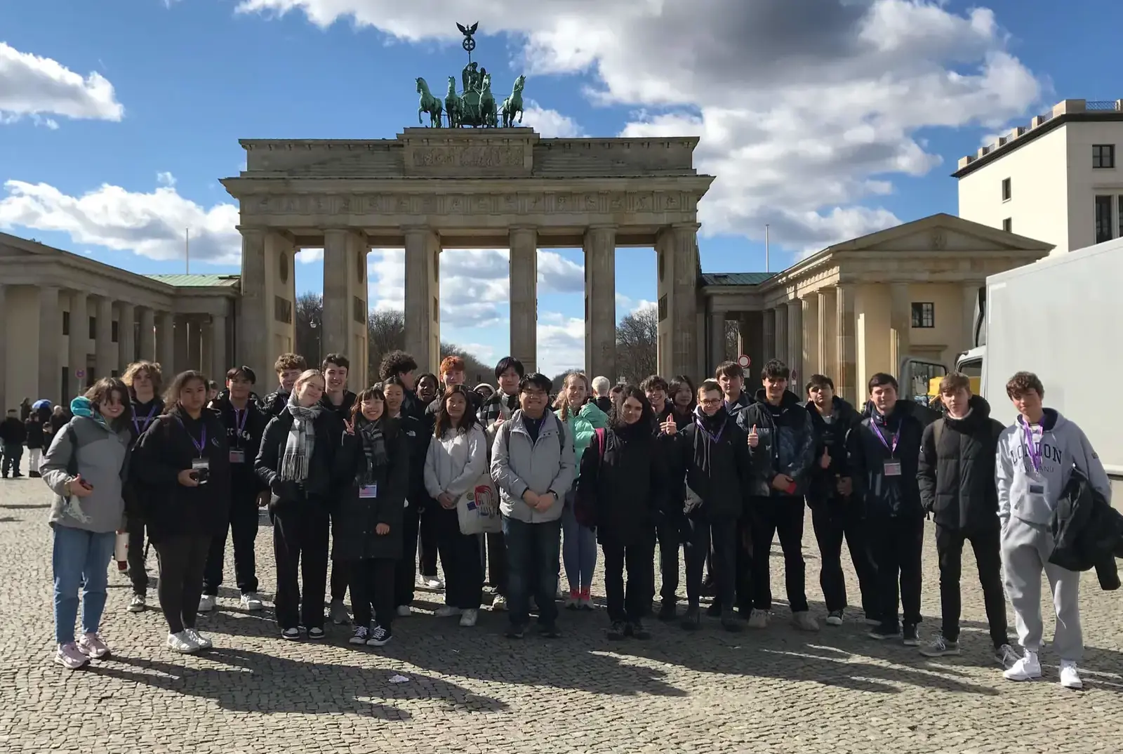 Senior school pupils at Queen Ethelburga's Collegiate on a school trip