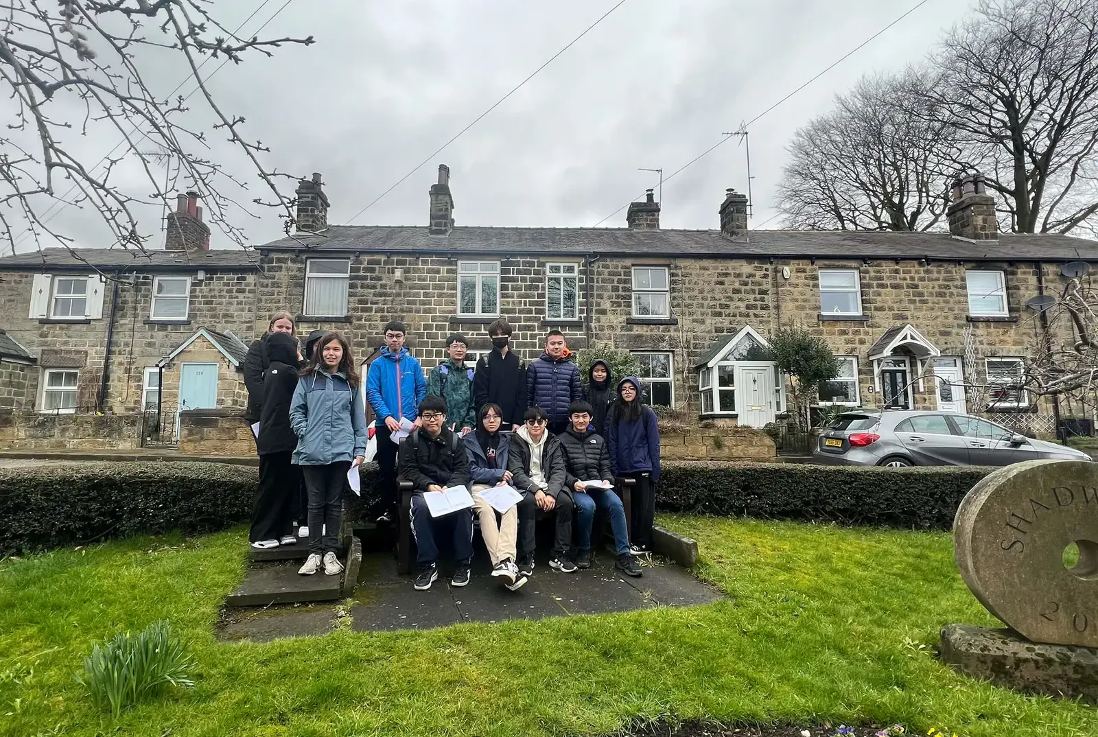 Senior school pupils at Queen Ethelburga's Collegiate on a school trip