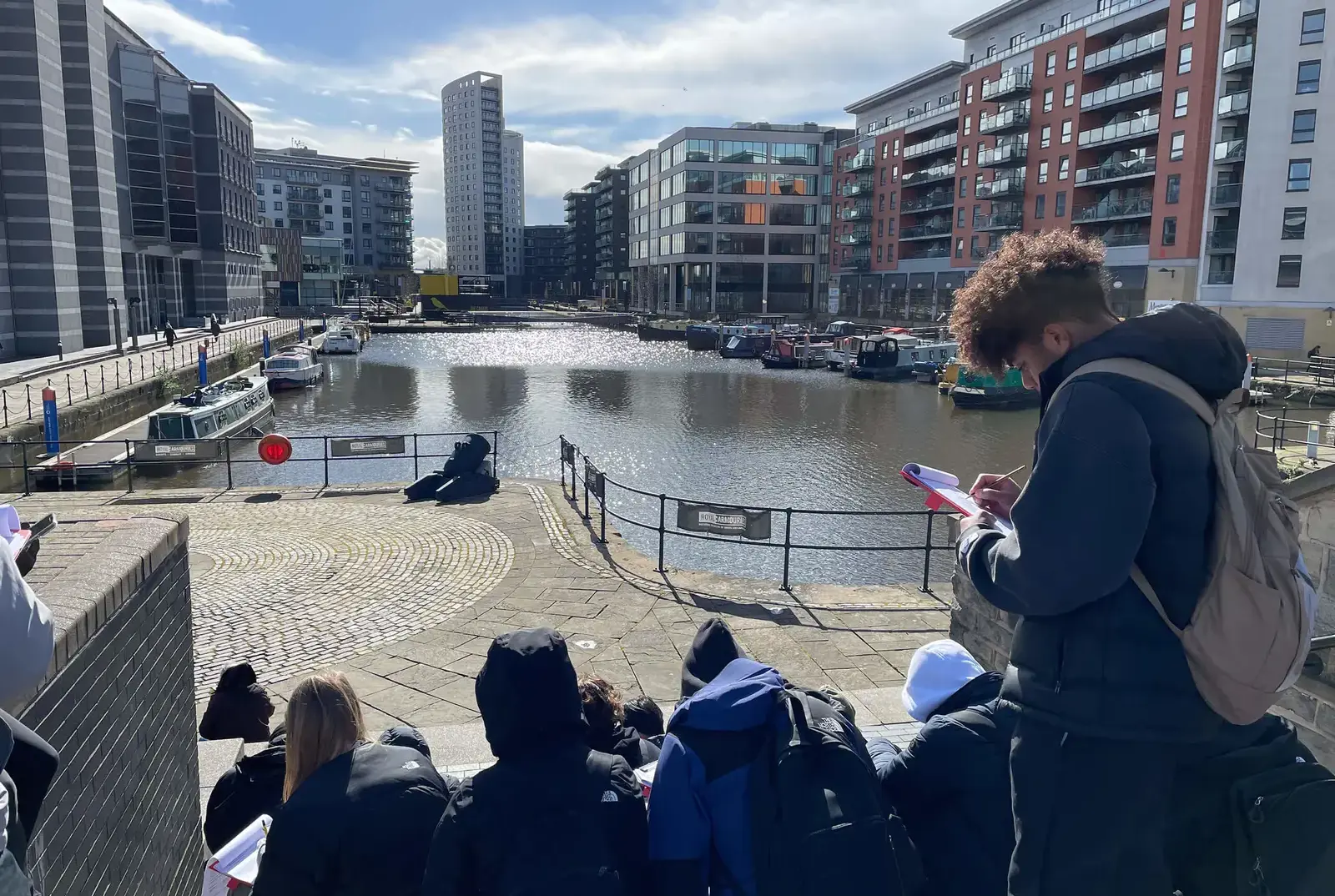 Senior school pupils at Queen Ethelburga's Collegiate on a school trip