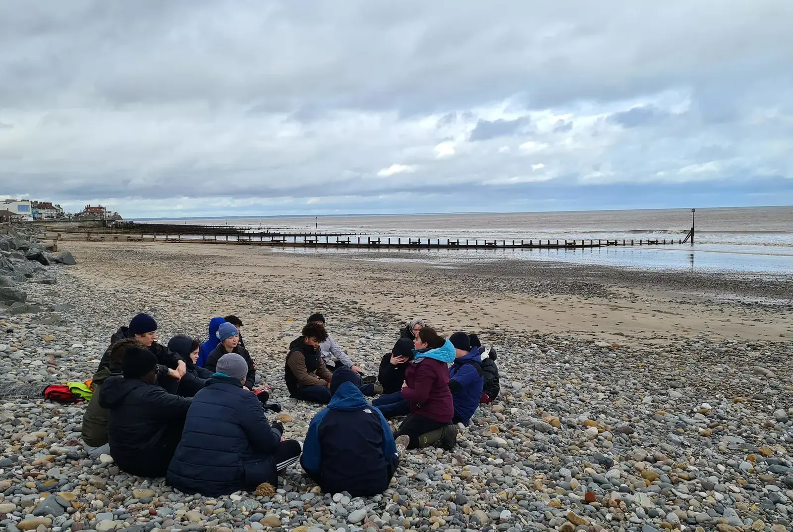 Senior school pupils at Queen Ethelburga's Collegiate on a school trip