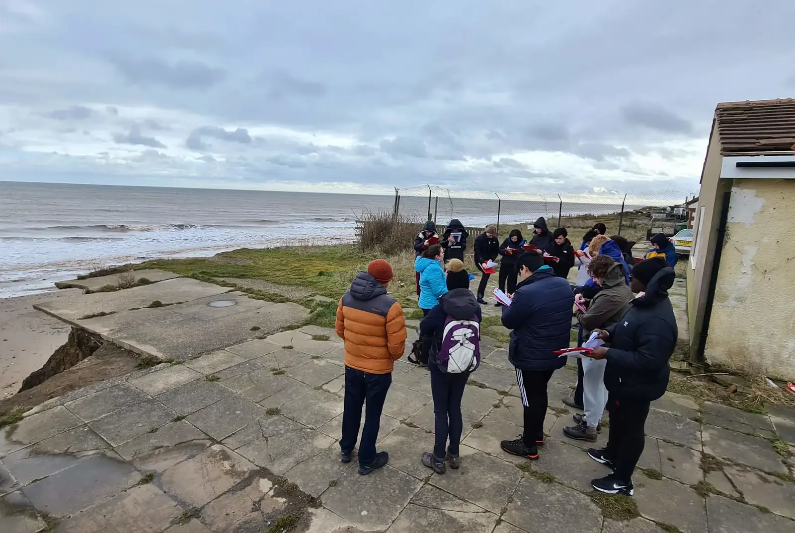 Senior school pupils at Queen Ethelburga's Collegiate on a school trip